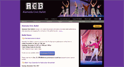 Desktop Screenshot of alamedacivicballet.org